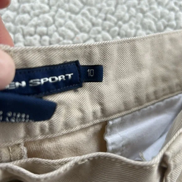 Ralph Lauren Sport Women’s Flat Front Khaki Shorts, Size 10 - Picture 4 of 5